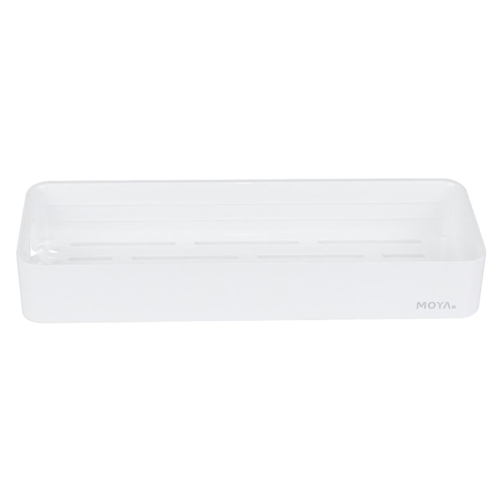 ชั้นวางติดผนังพร้อมขอแขวน MOYA BAS-1010W สีขาว