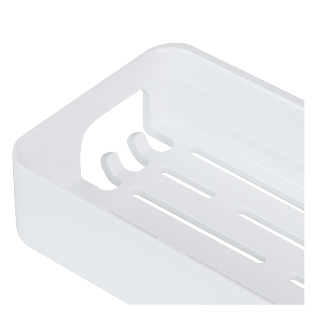 ชั้นวางติดผนังพร้อมขอแขวน MOYA BAS-1010W สีขาว