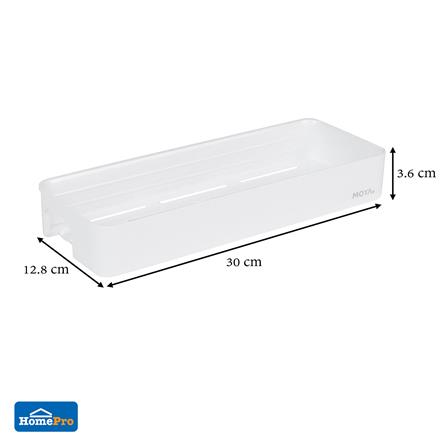 ชั้นวางติดผนังพร้อมขอแขวน MOYA BAS-1010W สีขาว_4