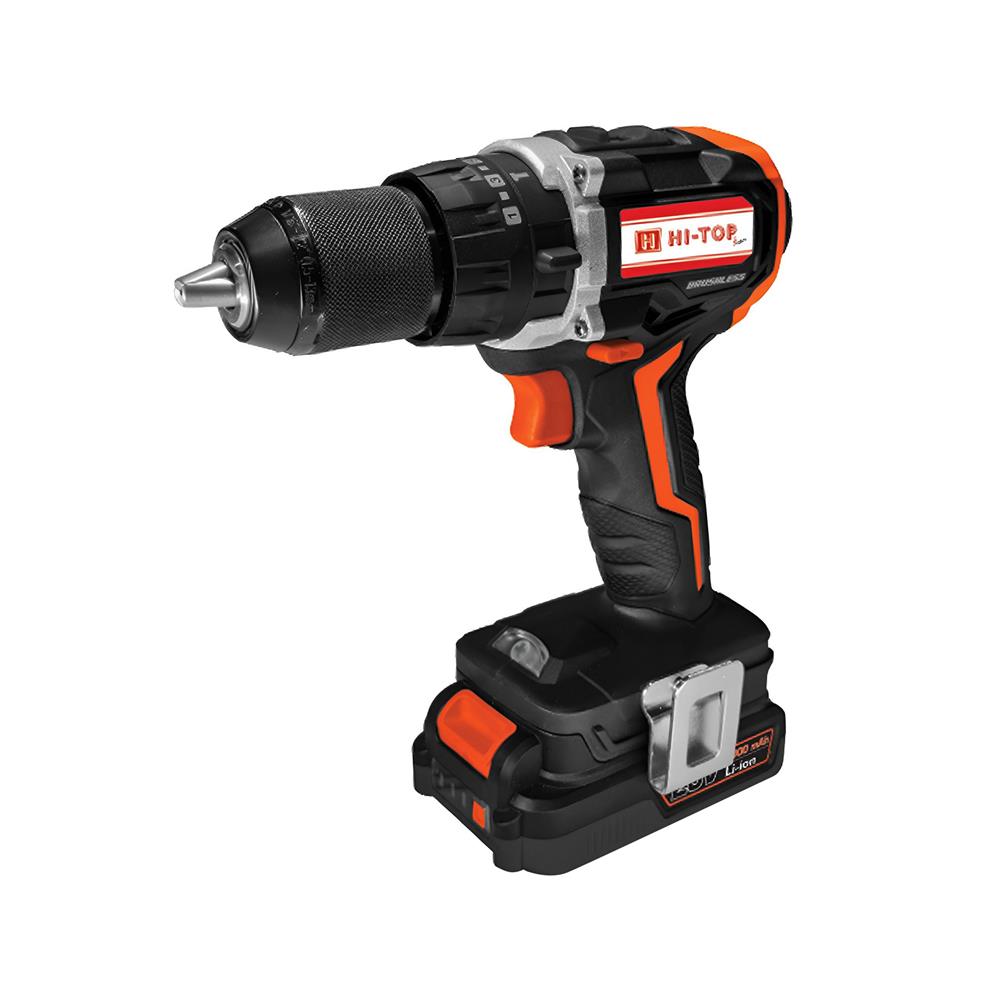 สว่านเจาะกระแทกไร้สาย (พร้อมแบตเตอรี่) HI-TOP CDM-BL20 20 โวลต์