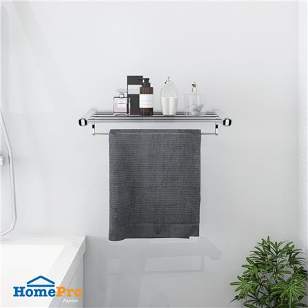 ชั้นวางพร้อมราวและขอแขวน MOYA BAS-1001W สีขาว_4