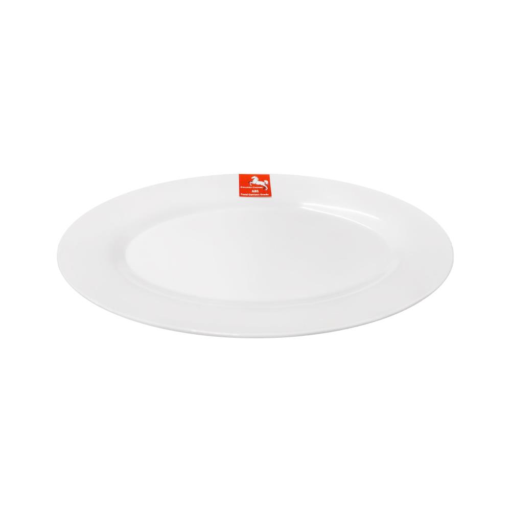 จานเปล ABS 8 นิ้ว GOLDEN HORSE สีขาว