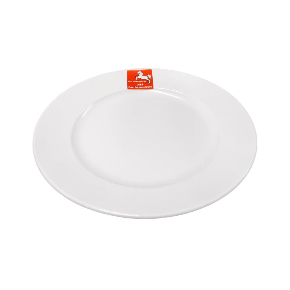 จานตื้น ABS 6.5 นิ้ว GOLDEN HORSE สีขาว