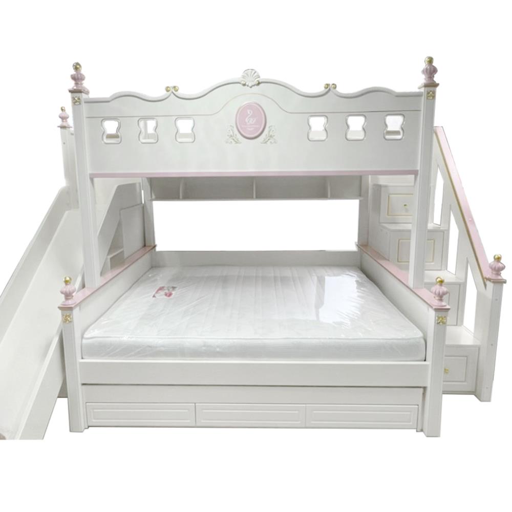 เตียง 2 ชั้น 5 ฟุต DREAM CAR KID QUEEN SLIDER 1007-5 สีชมพู/ขาว