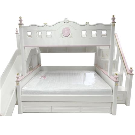 เตียง 2 ชั้น 5 ฟุต DREAM CAR KID QUEEN SLIDER 1007-5 สีชมพู/ขาว_1