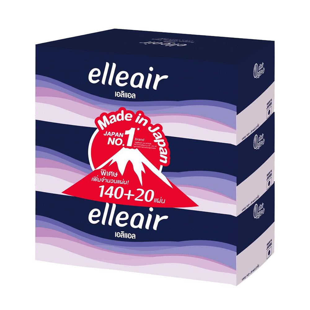 กระดาษเช็ดหน้า ELLEAIR BOX GRAPHIC 140+20 แผ่น แพ็ค 3