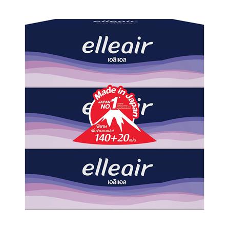 กระดาษเช็ดหน้า ELLEAIR BOX GRAPHIC 140+20 แผ่น แพ็ค 3_1
