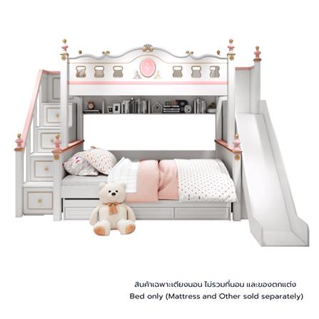 เตียง 2 ชั้น 4 ฟุต DREAM CAR KID QUEEN SLIDER 1007-4 สีชมพู/ขาว