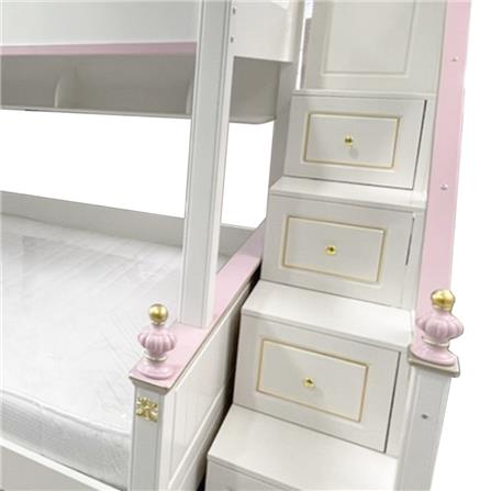เตียง 2 ชั้น 4 ฟุต DREAM CAR KID QUEEN SLIDER 1007-4 สีชมพู/ขาว_1