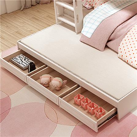 เตียง 2 ชั้น 4 ฟุต DREAM CAR KID QUEEN SLIDER 1007-4 สีชมพู/ขาว_9