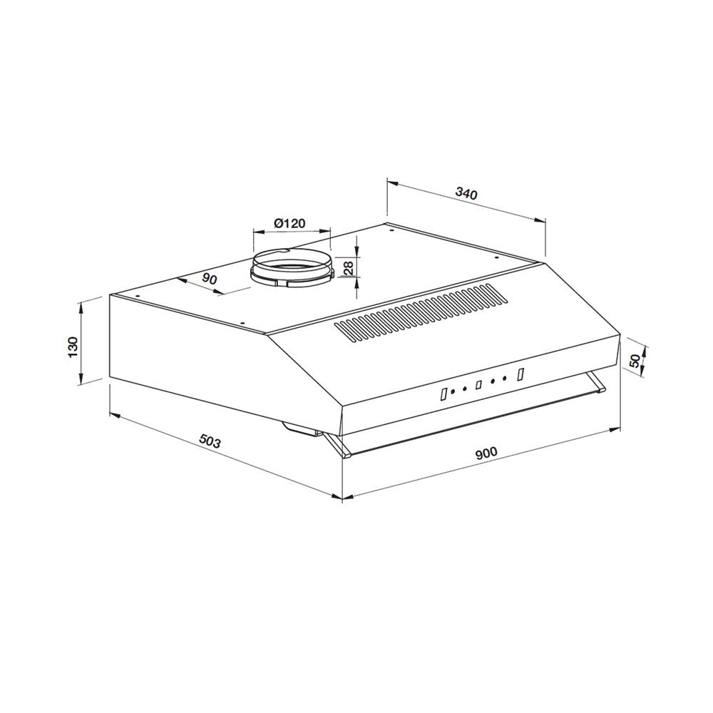 เครื่องดูดควันมาตรฐาน HAFELE ANIL90 90 ซม.