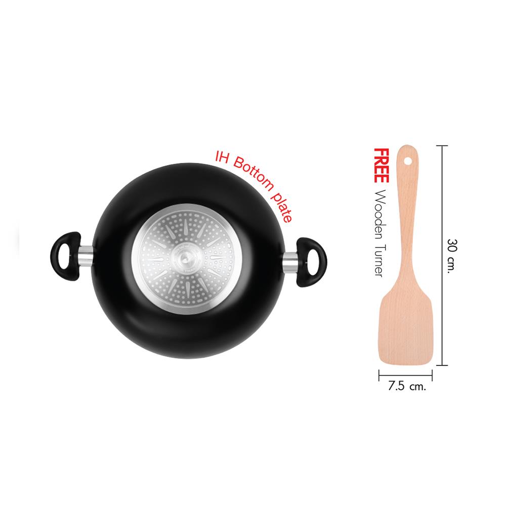 ชุดกระทะ 26 ซม. พร้อมฝาแก้ว ZEBRA WISDOM 3 ชิ้น