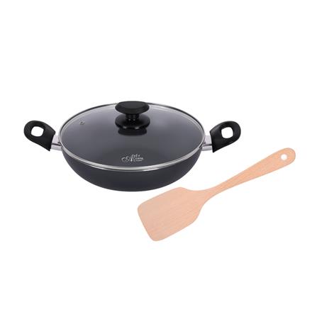 ชุดกระทะ 26 ซม. พร้อมฝาแก้ว ZEBRA WISDOM 3 ชิ้น_0