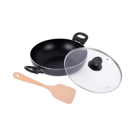 ชุดกระทะ 26 ซม. พร้อมฝาแก้ว ZEBRA WISDOM 3 ชิ้น_1