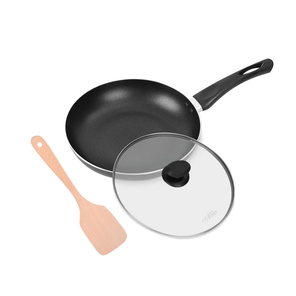 ชุดกระทะ 24 ซม. พร้อมฝาแก้ว ZEBRA WISDOM 3 ชิ้น