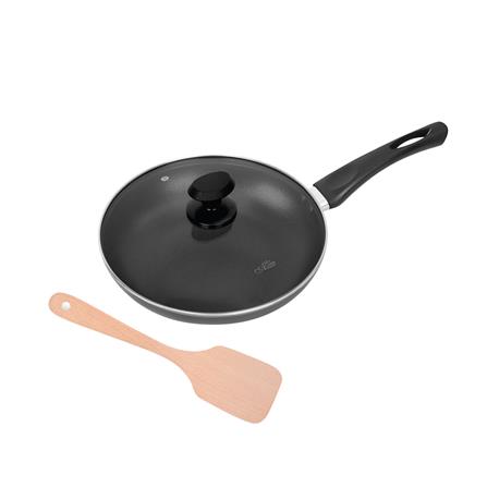 ชุดกระทะ 24 ซม. พร้อมฝาแก้ว ZEBRA WISDOM 3 ชิ้น_0