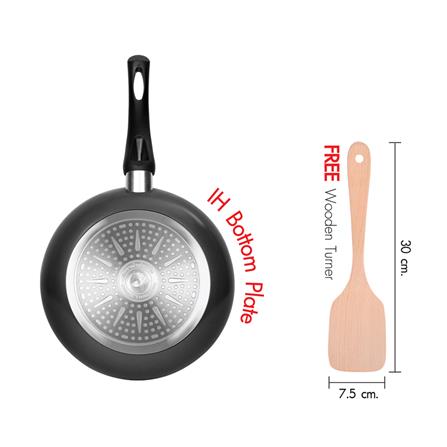 ชุดกระทะ 28 ซม. พร้อมฝาแก้ว ZEBRA WISDOM 3 ชิ้น_2