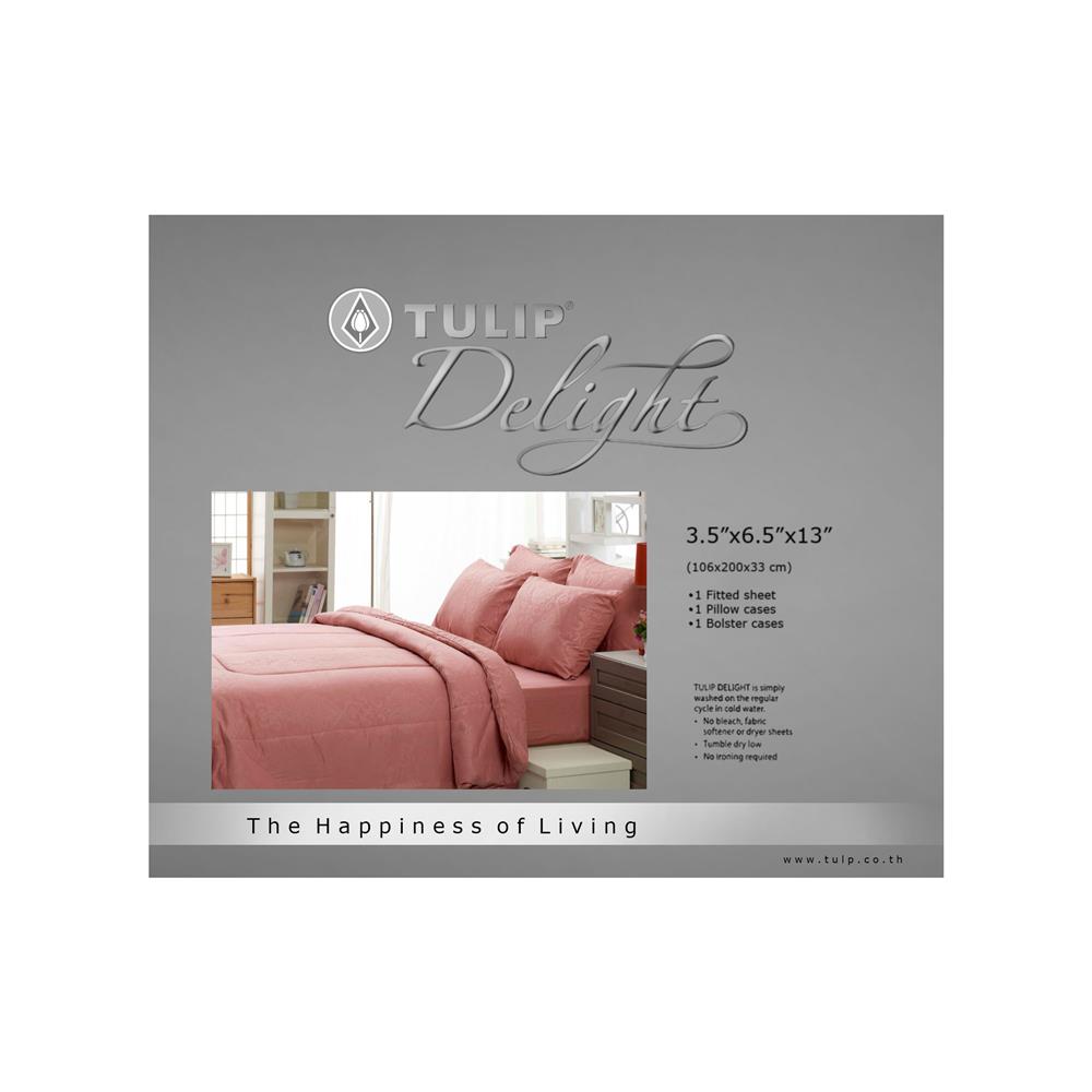 ชุดผ้าปูที่นอน 3.5 ฟุต 3 ชิ้น TULIP DELIGHT 60058-DL529