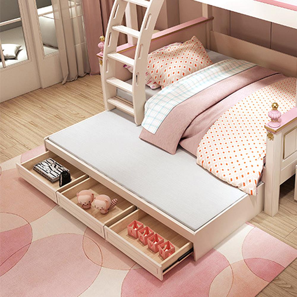 เตียง 2 ชั้น 4 ฟุต DREAM CAR KID QUEEN 1007-4 สีชมพู/ขาว