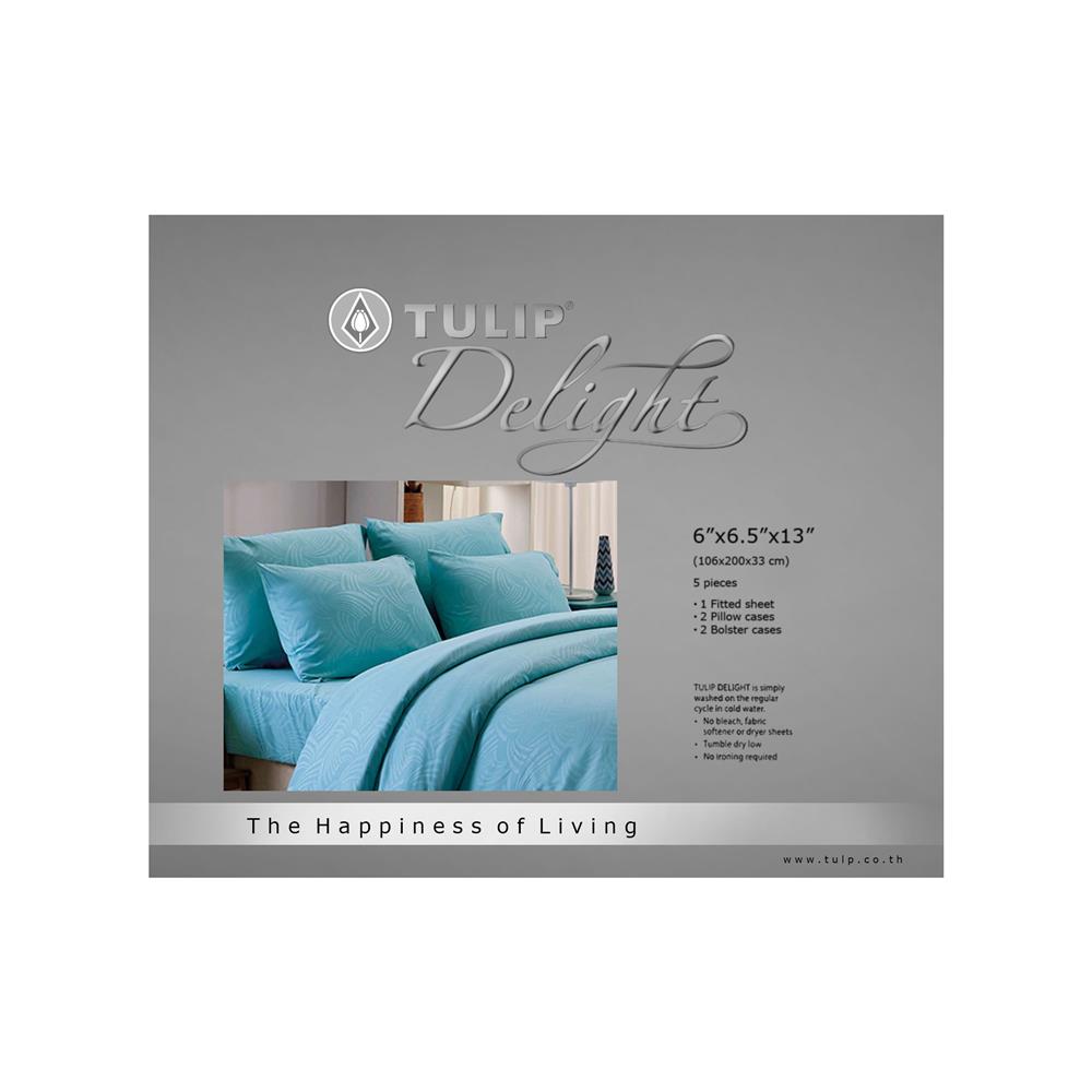 ชุดผ้าปูที่นอน 6 ฟุต 5 ชิ้น TULIP DELIGHT 60056-DL549