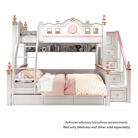 เตียง 2 ชั้น 5 ฟุต DREAM CAR KID QUEEN 1007-5 สีชมพู/ขาว_0
