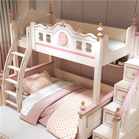 เตียง 2 ชั้น 5 ฟุต DREAM CAR KID QUEEN 1007-5 สีชมพู/ขาว_4