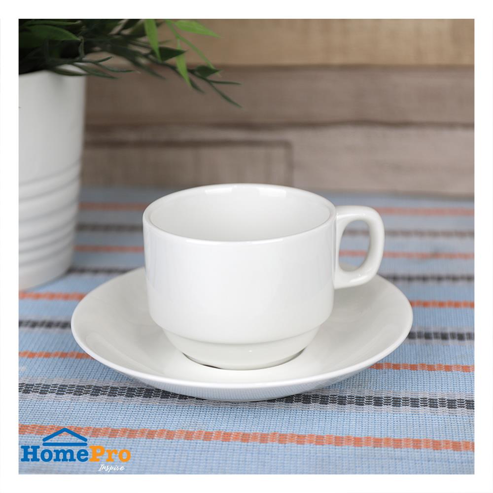 ชุดถ้วยกาแฟ PORCELAIN 220 มล. KECH SNOW STACK