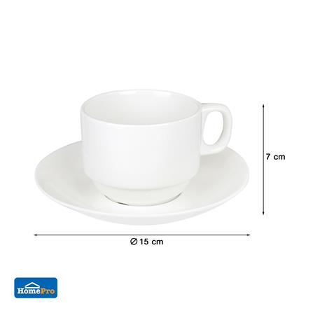 ชุดถ้วยกาแฟ PORCELAIN 220 มล. KECH SNOW STACK_5