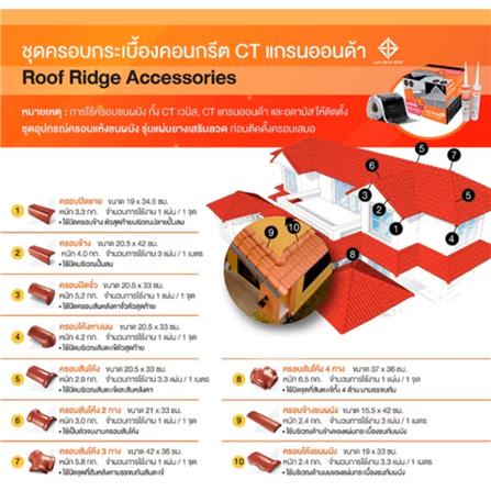 ครอบสันโค้ง CT เพชร ตราเพชร 20.5x33 ซม. สีเทานิลมังกร_2