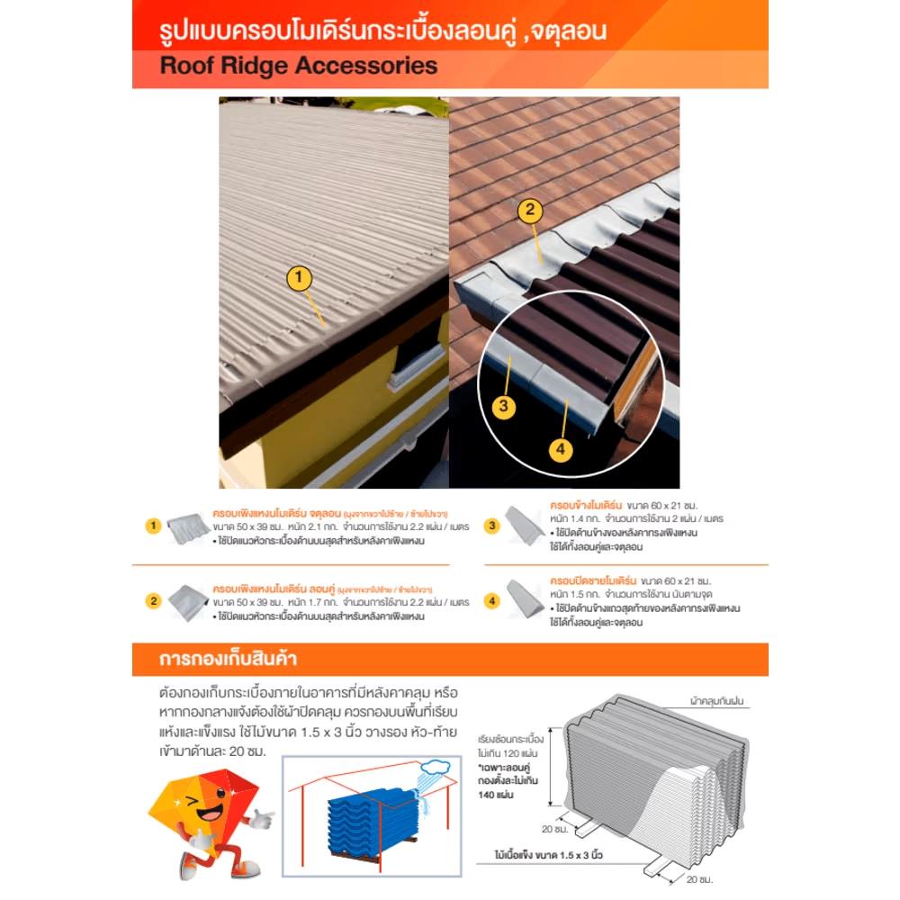 ครอบข้าง จตุลอน ตราเพชร 60x21.5 ซม. สีขาวงาช้าง