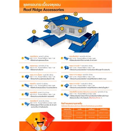 ครอบปิดจั่ว จตุลอน ตราเพชร 31x21.5 ซม. สีขาวงาช้าง_2