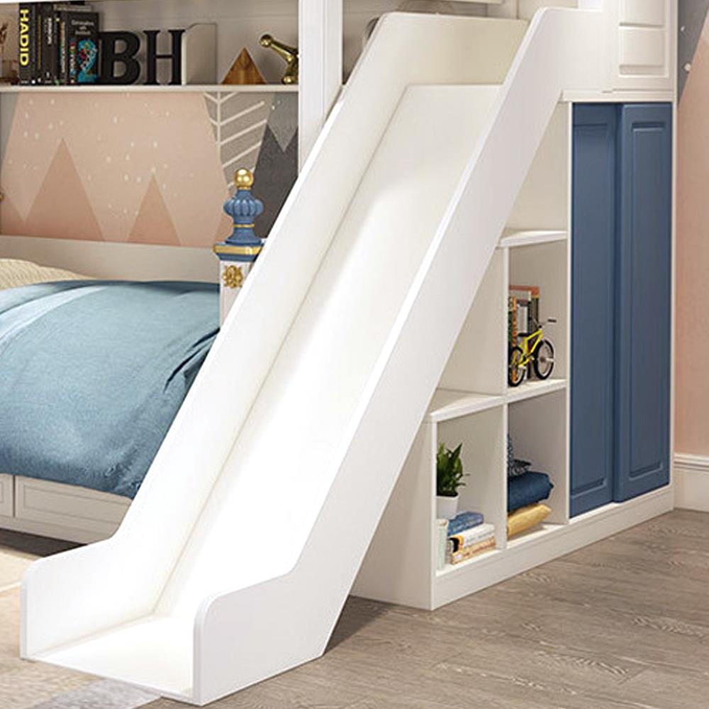 เตียง 2 ชั้น 4 ฟุต DREAM CAR KID CASTLE SLIDER 1006-4 น้ำเงิน/ขาว