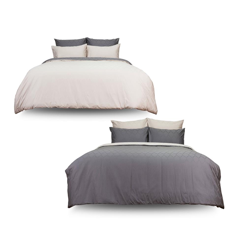 ปลอกผ้านวม SYNDA VASTNESSA 100X90 นิ้ว สี MISTGREY/BEIGE