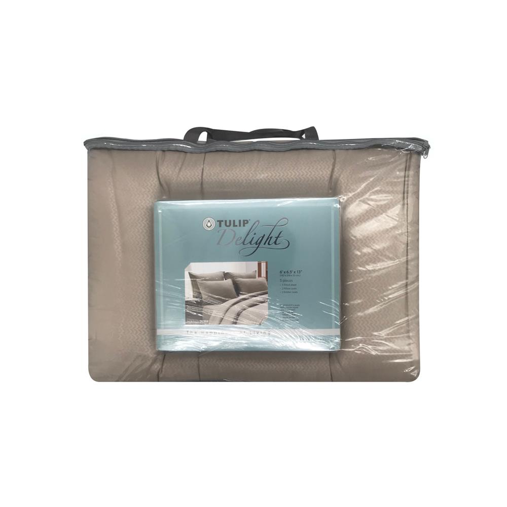 ชุดผ้าปูที่นอน 6 ฟุต 6 ชิ้น TULIP DELIGHT 60239-DL555