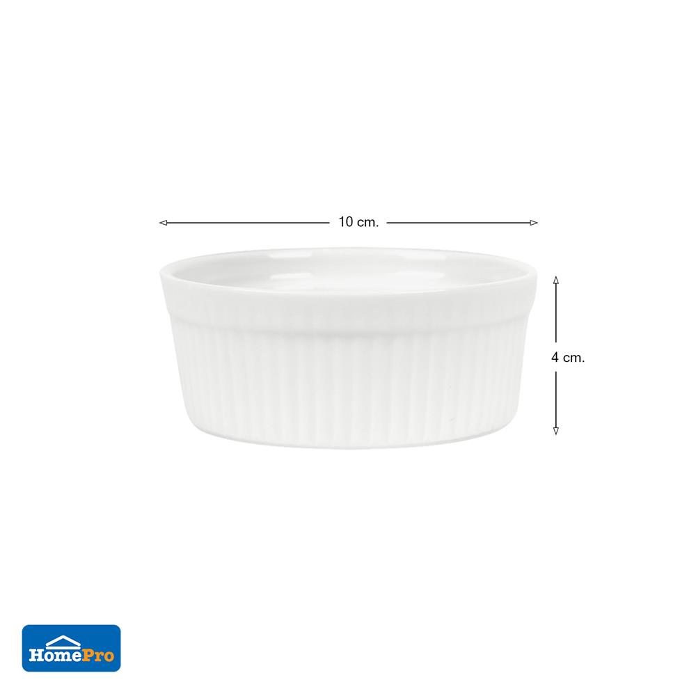 ถ้วยอบ PORCELAIN 4 นิ้ว KECH SNOW CUP CAKE FLAT