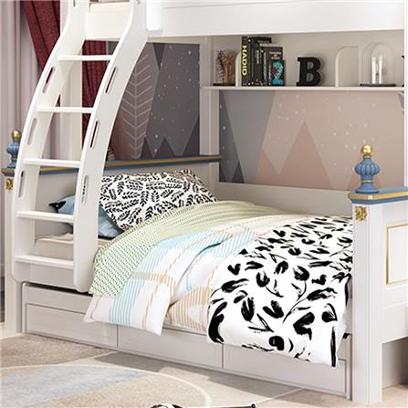 เตียง 2 ชั้น 5 ฟุต DREAM CAR KID CASTLE 1006-5 สีน้ำเงิน/ขาว_3