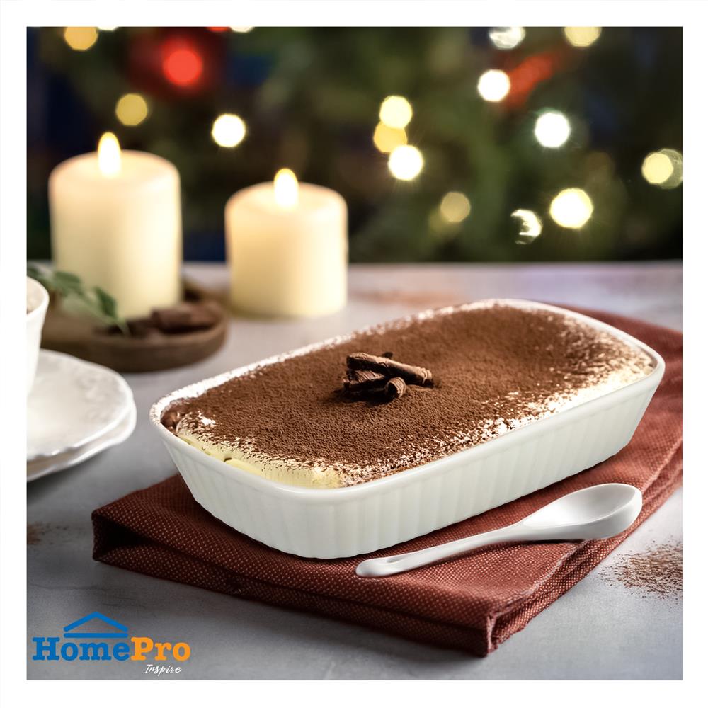 ถ้วยอบ PORCELAIN 8 นิ้ว KECH SNOW FLAT