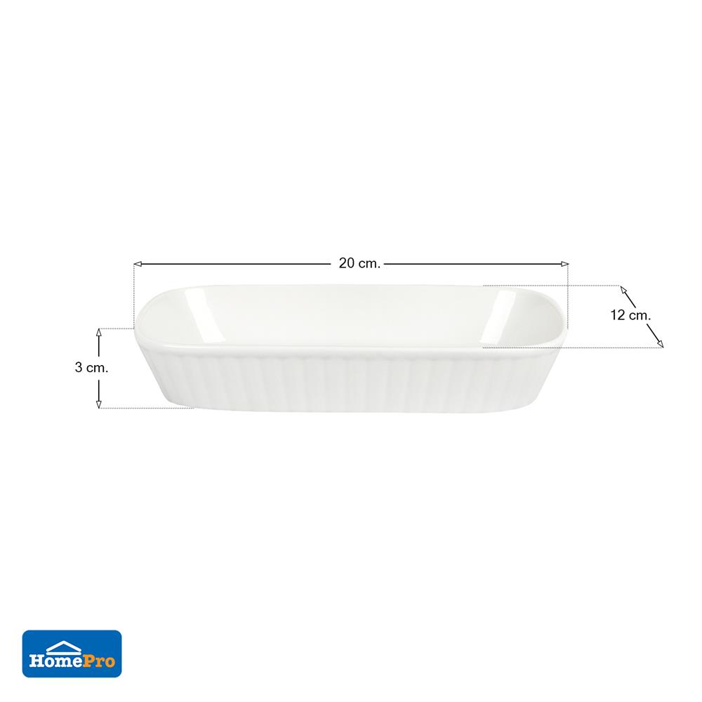 ถ้วยอบ PORCELAIN 8 นิ้ว KECH SNOW FLAT