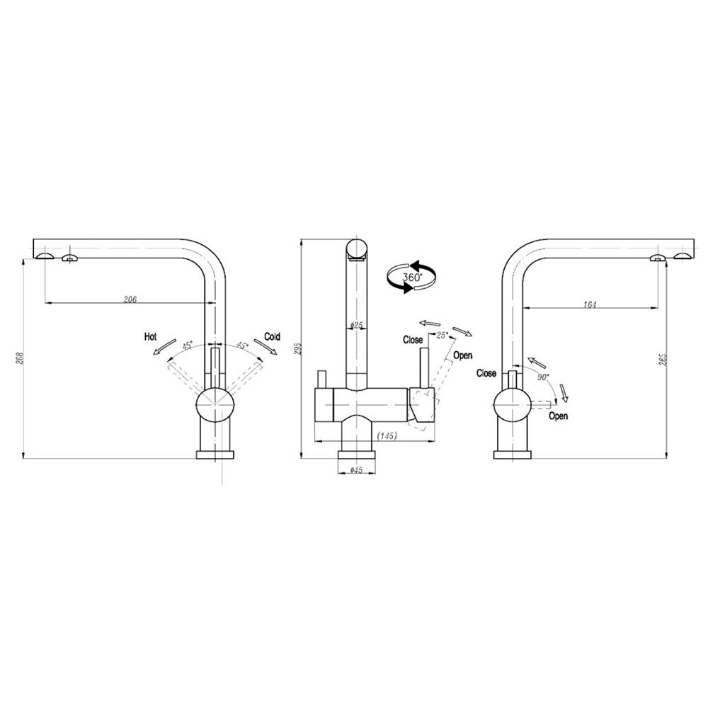 ก๊อกซิงค์ผสม MEX 1355-D6 สีโครม