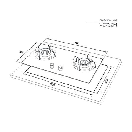 เตาฝังแก๊ส MEX V2732M 70 ซม._10