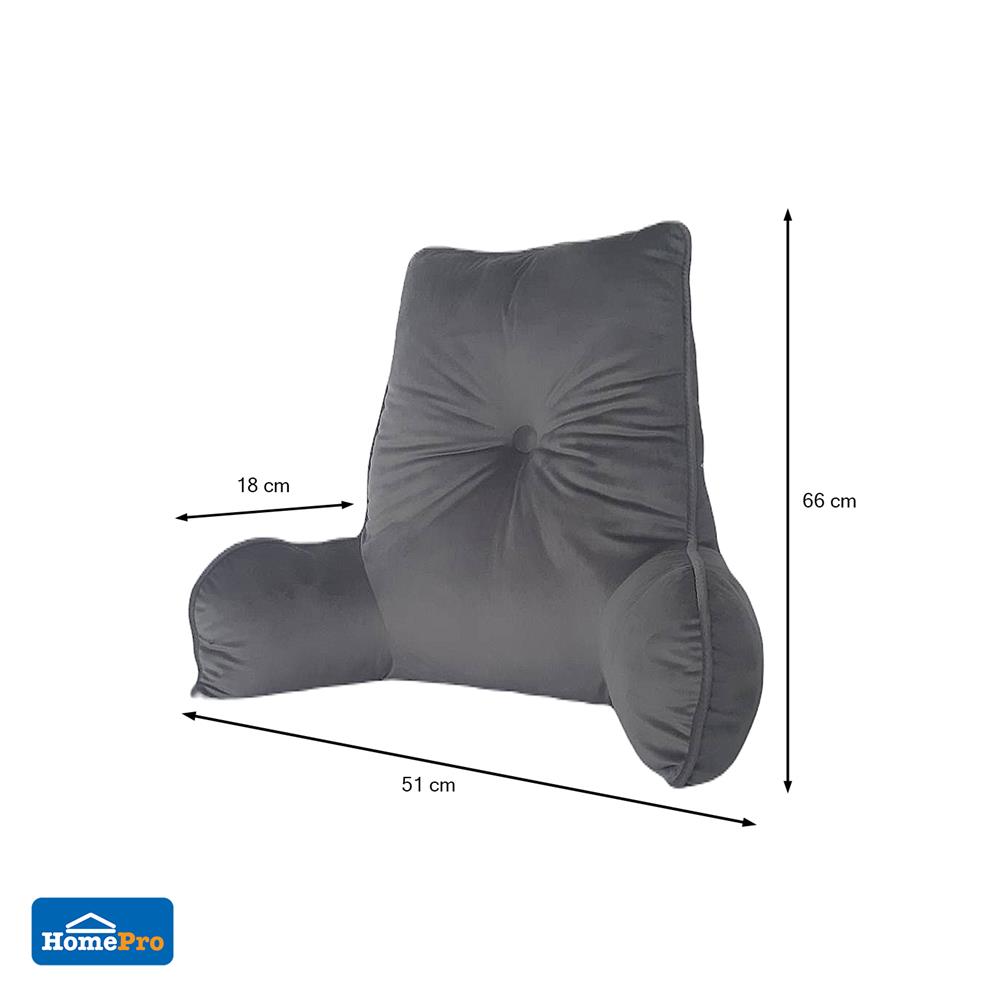 เบาะรองหลัง HOME LIVING STYLE MIAOW 20X26 นิ้ว สีเทา