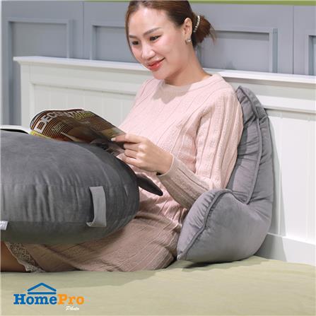 เบาะรองหลัง HOME LIVING STYLE MIAOW 20X26 นิ้ว สีเทา_4