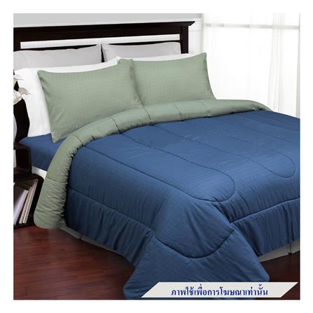 ชุดผ้าปูที่นอน 5 ฟุต 5 ชิ้น SLUMBERLAND STAMFORD สี BLUE/GREEN_0
