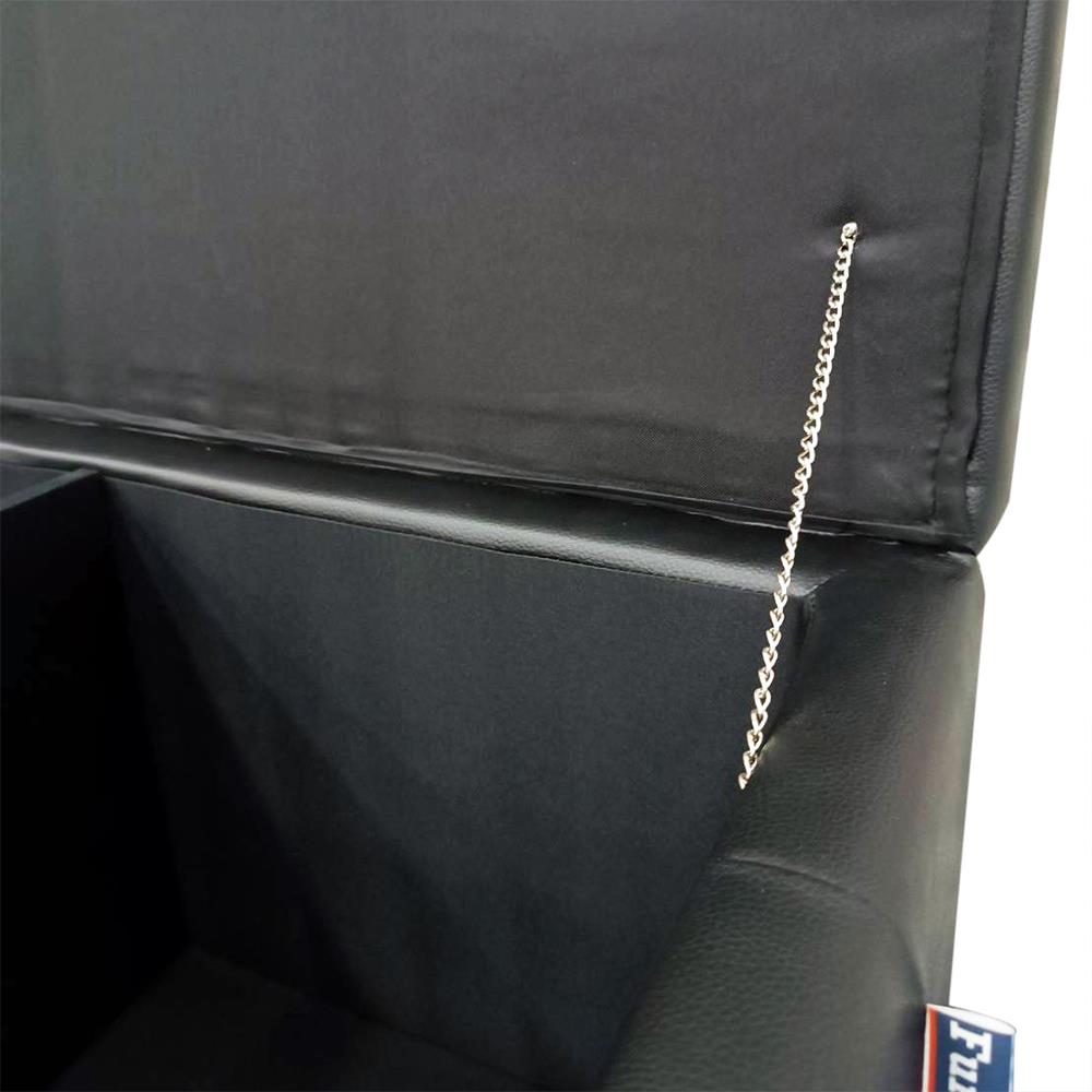 สตูลเหลี่ยม 2 ที่นั่ง FURDINI KIMBER PU สีดำ