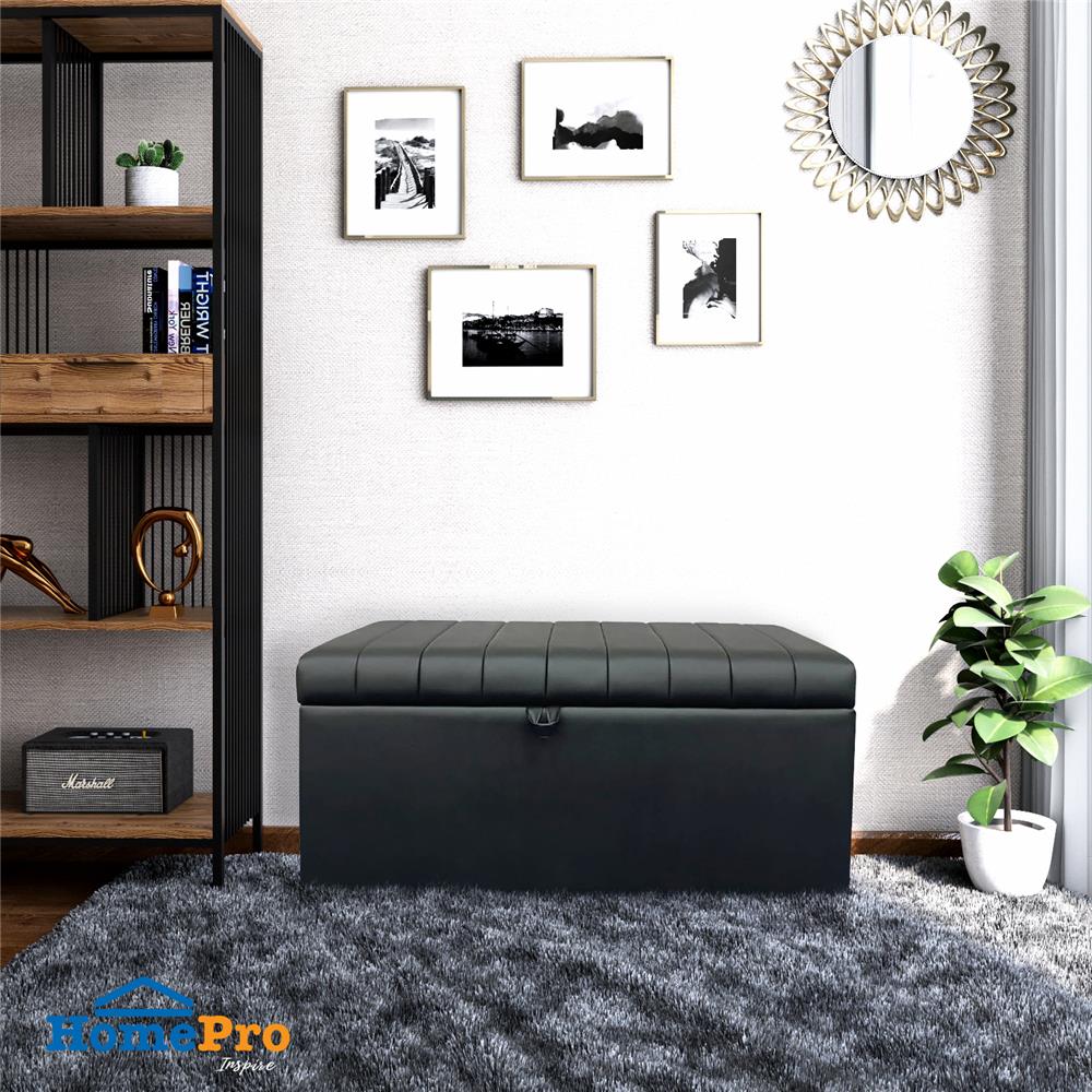 สตูลเหลี่ยม 2 ที่นั่ง FURDINI KIMBER PU สีดำ