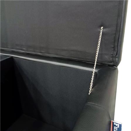 สตูลเหลี่ยม 2 ที่นั่ง FURDINI KIMBER PU สีดำ_4