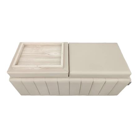 สตูลเหลี่ยม 2 ที่นั่ง FURDINI HELENA PU สีเบจ_3