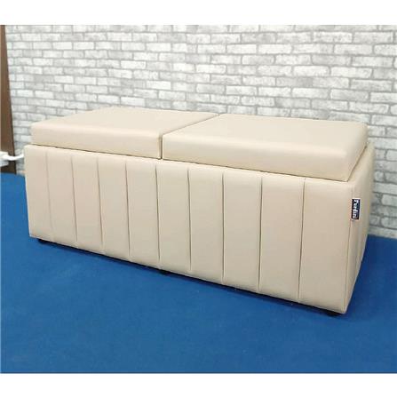 สตูลเหลี่ยม 2 ที่นั่ง FURDINI HELENA PU สีเบจ_5