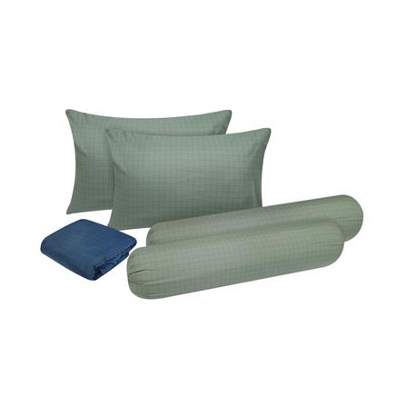 ชุดผ้าปูที่นอน 6 ฟุต 5 ชิ้น SLUMBERLAND STAMFORD BLUE/GREEN_1