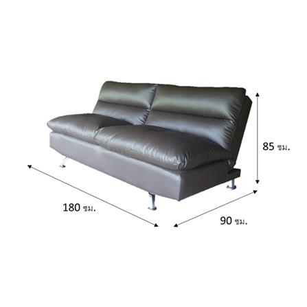 โซฟาเบด FURDINI ROLANDA PU สีน้ำตาลเข้ม_5